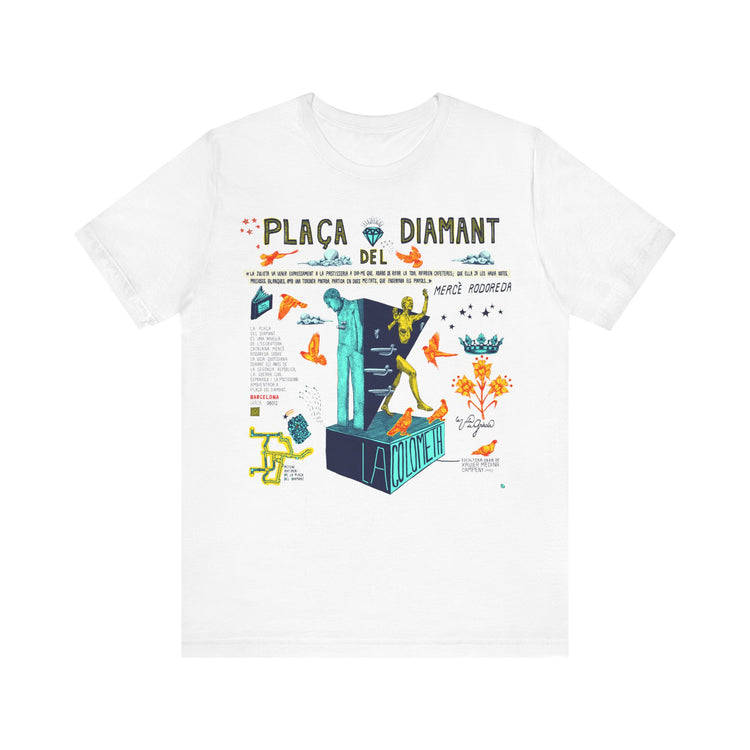 Playera de algodón de la Plaza del Diamante. SERIE: La Vila de Gràcia.