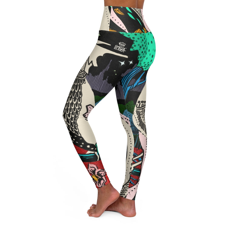Night Birds High Waisted Yoga Leggings