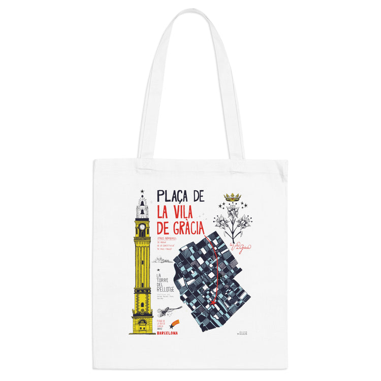 Bolsa tote con mapa de La Vila de Gràcia, SERIE: La Vila de Gràcia.