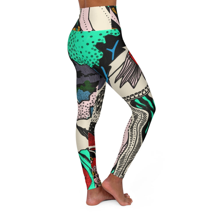 Night Birds High Waisted Yoga Leggings
