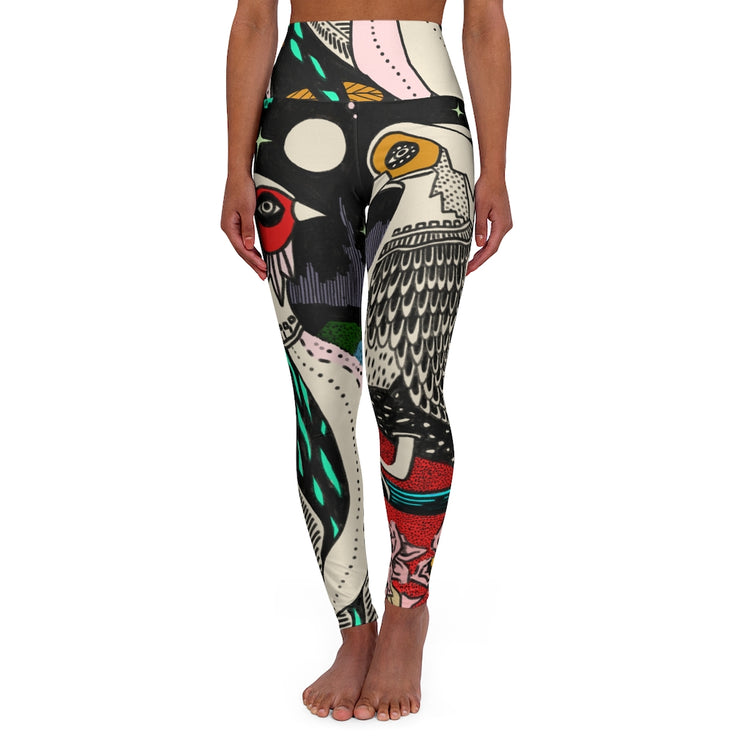 Night Birds High Waisted Yoga Leggings