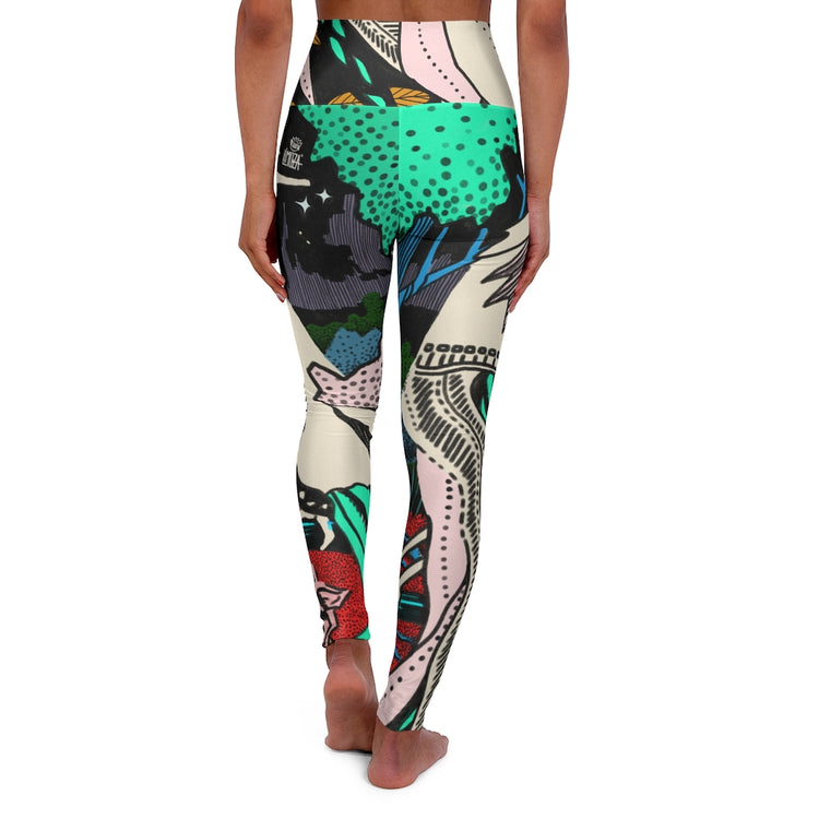 Night Birds High Waisted Yoga Leggings